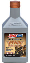 AMSOIL SAE 60 Synthetic V-Twin Motorcycle Oil